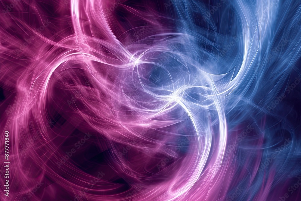 Aufkleber a spiral shaped object in the middle of a galaxy, magnetic field background with swirling lines of force