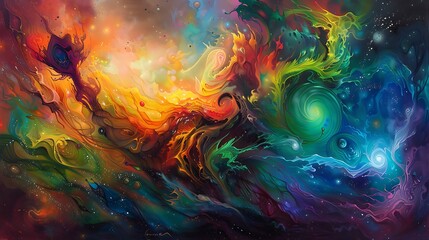 Cosmic Abstract Painting