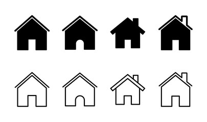 House icon set. Home icon vector