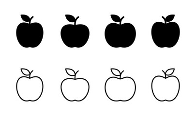 Apple icon set. Apple vector icon. apple symbols for your web design.