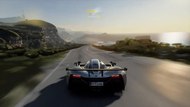 car racing mock video game gameplay Generative AI