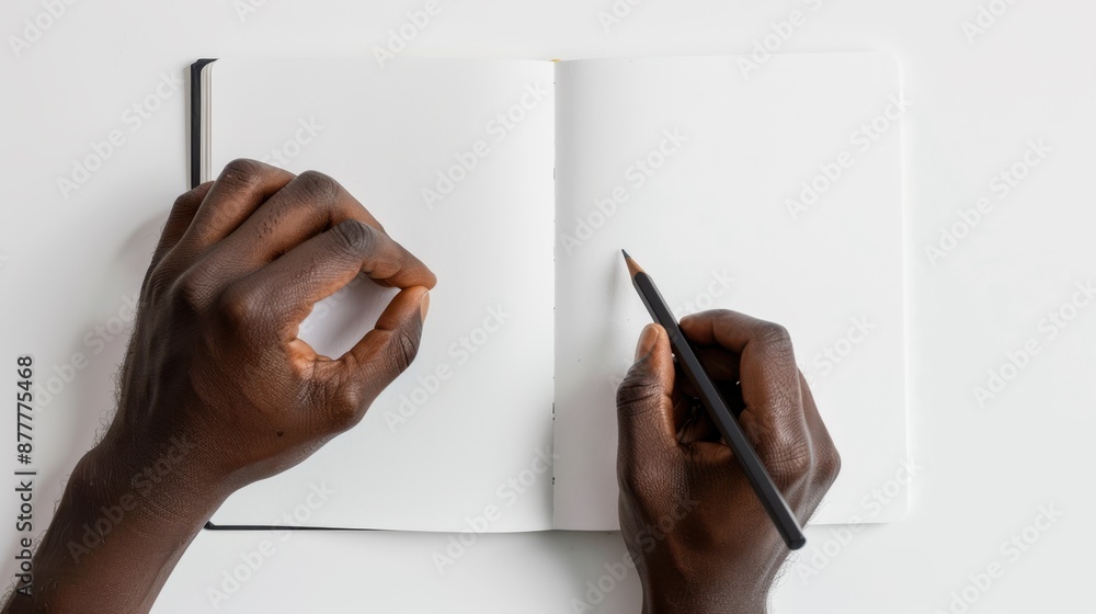 Poster the blank open notebook