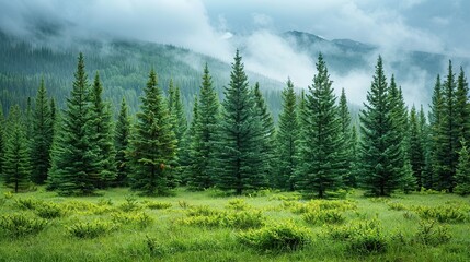 Misty Forest Landscape