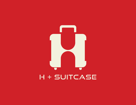 Letter H+ suitcase