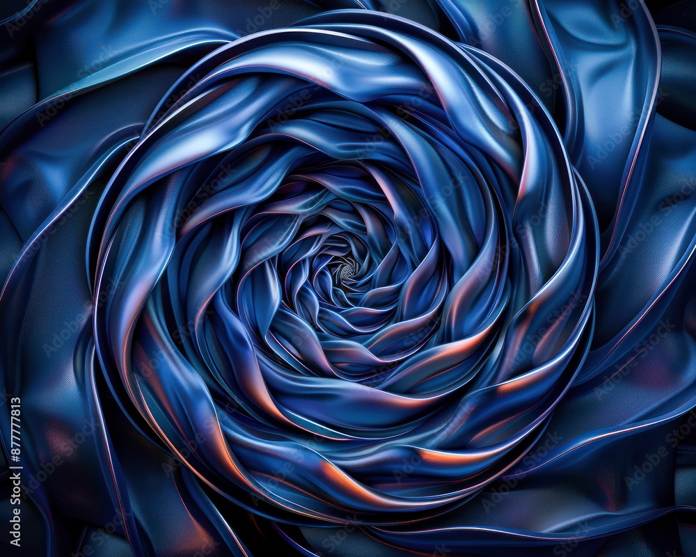 Aufkleber abstract digital art with circular forms, geometric shapes, and a spiraling design a visual explorat