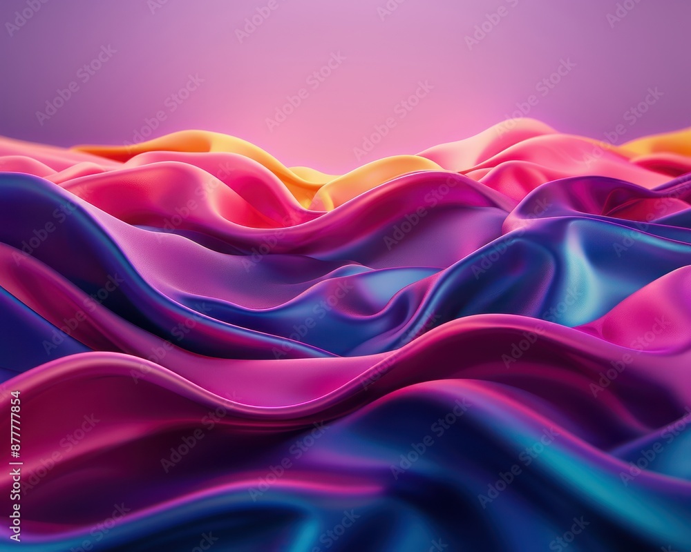 Poster abstract futuristic design with vibrant colors and fluid shapes, edge design with surreal futuristic
