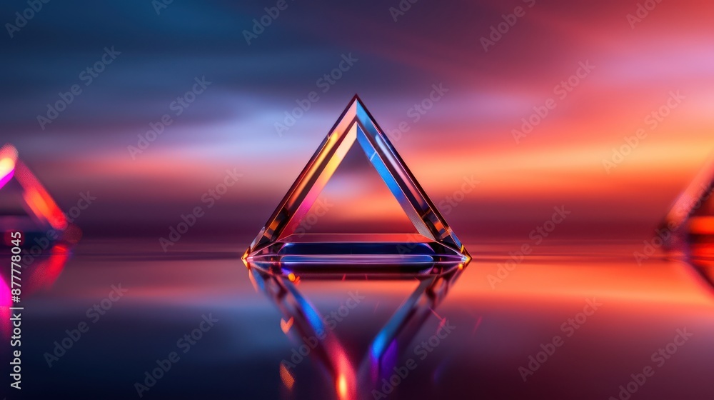 Aufkleber Geometric Abstract Triangle Design with Precision, Balanced Symmetry and Clarity, Perfect for Modern Art, Minimalist Decor, and Graphic Design Projects The Sharp Edges Create a Striking Visual
