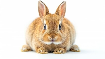 Obraz premium Close-Up Portrait of a Brown Rabbit