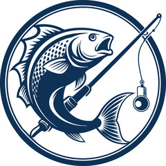 Fishing Vector Illustration. Fishing T-Shirt Design.