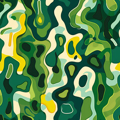 Obraz premium Forest Camouflage Pattern in Shades of Green