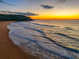 Northern Beaches Sunrise at the seaside with rain clouds
