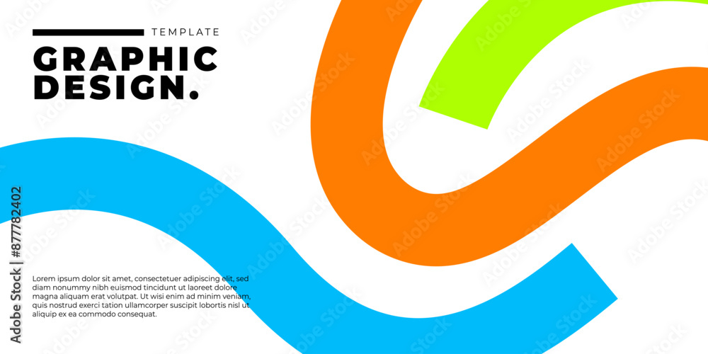 Aufkleber flat design geometric shapes background vector, dynamic shapes composition