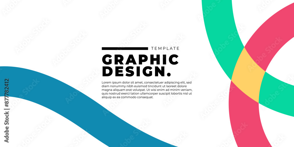 Aufkleber flat design geometric shapes background vector, dynamic shapes composition