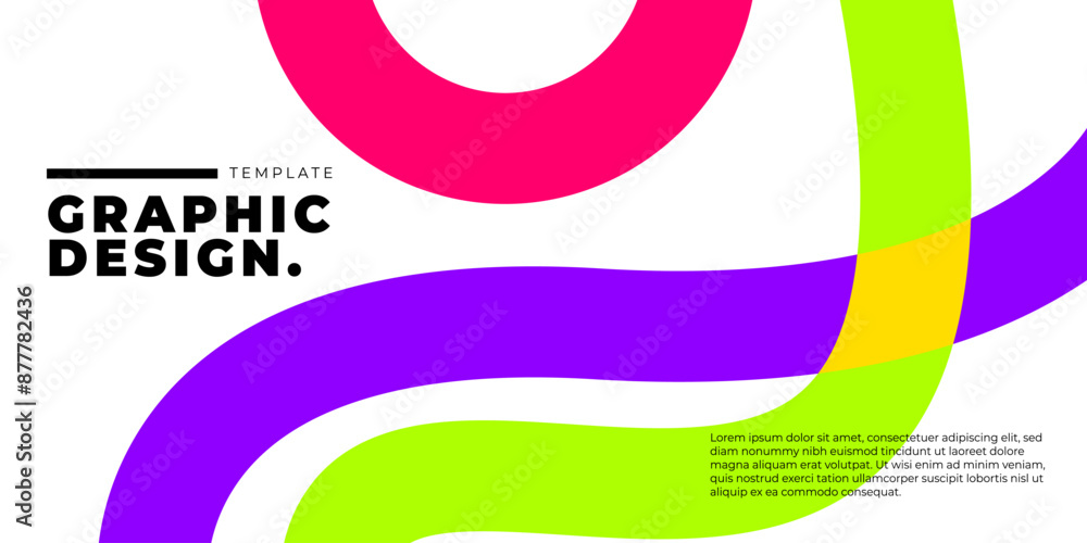 Aufkleber flat design geometric shapes background vector, dynamic shapes composition