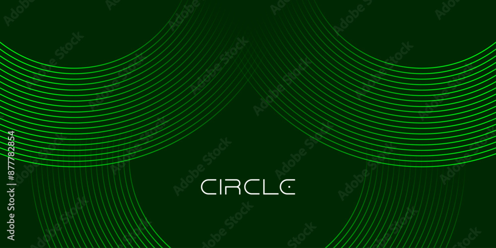Aufkleber abstract glowing geometric lines on dark background. modern shiny circle lines pattern. futuristic t