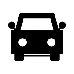 Car silhouette icon with simple design