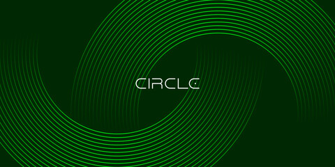 Abstract glowing geometric lines on dark background. Modern shiny circle lines pattern. Futuristic technology concept. Suit for cover, poster, banner, brochure, header, website