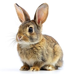 Obraz premium Cute rabbit isolated on white background