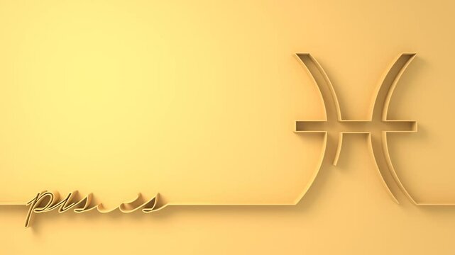 Fish or Pisces zodiac symbol icon in thin line style