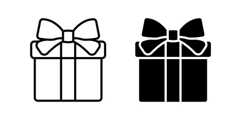Gift Box icon set. packaging with ribbon icon. Gift sign. for mobile concept and web design. vector illustration on white background