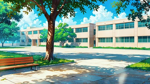 School anime background discount