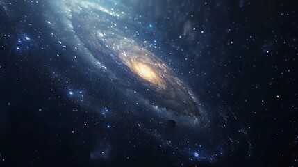 Fototapeta premium Spiral Galaxy in the Vastness of Space