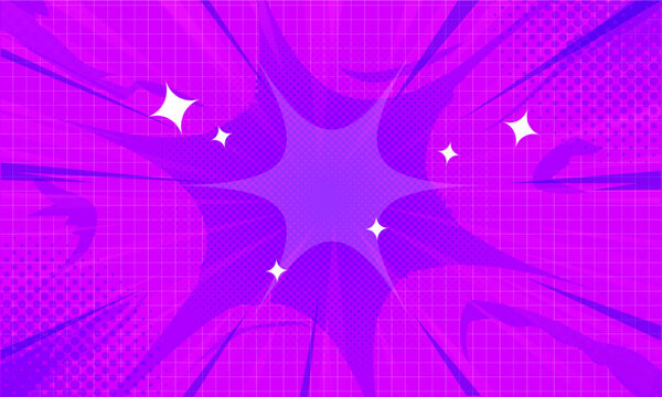 Fototapeta Flat comic style background. Abstract comic background design