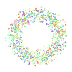 Heart round frame with space for text. hearts border and frame