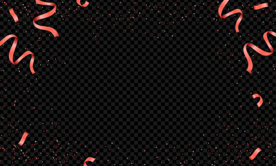 Realistic confetti background design