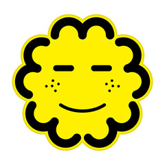 Cookie character with many faces, 'SunSunSunny Cookies'.　Cookie with a warm face.