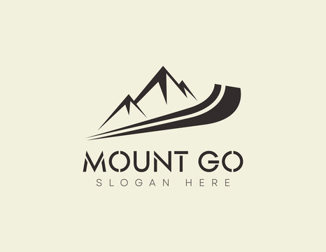 Mountain go,Winter tourism logo