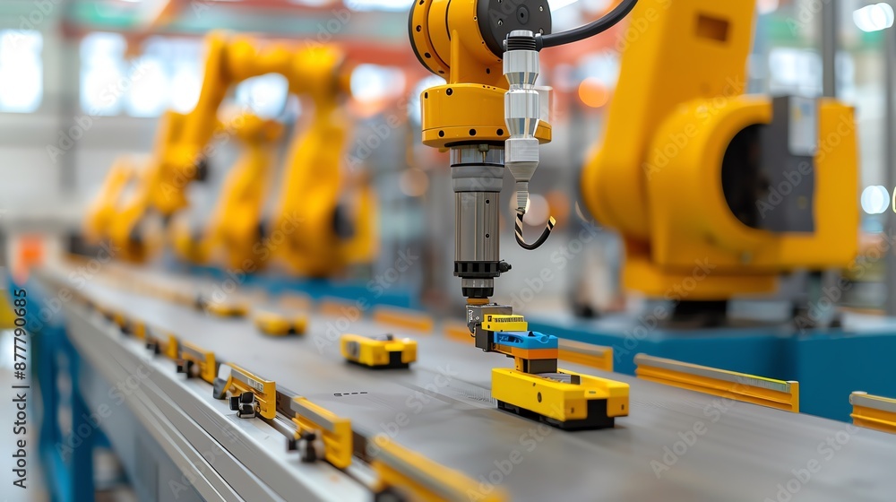 Poster comprehensive draft for software managing a decentralized assembly line with multiple production sit
