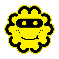 Cookie character with many faces, 'SunSunSunny Cookies'.　
Cookies with a secret smile face.