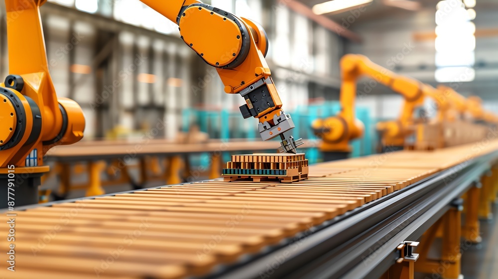 Poster comprehensive draft for software managing a decentralized assembly line with multiple production sit