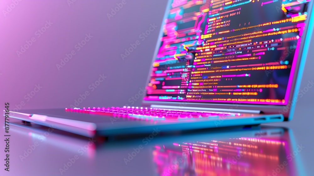 Aufkleber vibrant digital world illustrating risk management through coding, digital risk coding, cyber risk