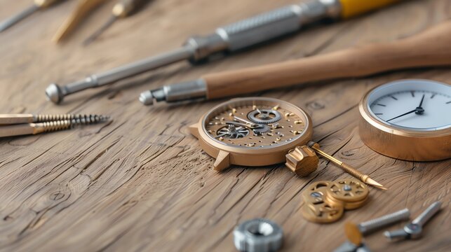 Detailed design of mechanical tools for intricate jewelry making, mechanical tools, fine jewelry craftsmanship - Powered by Adobe