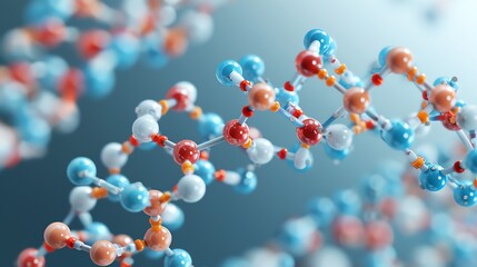 Atoms highlighting genetic variation, biotechnological study