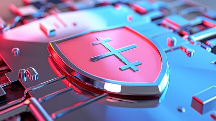 Rich online settings emphasizing technological advancements in shielding, Online  Tech  Shield, Secure Tech