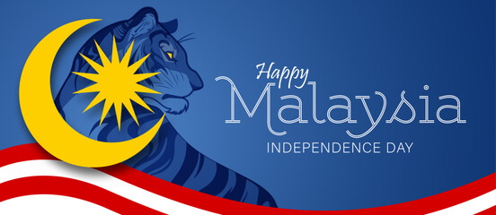 Happy 31st August Malaysia Independence Day Vector Illustration. Design for 67th National Day Poster Banner Template