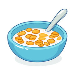 Cornflakes breakfast bowl drawing