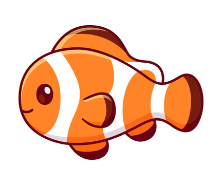 recommend clip art: Cute clownfish drawing