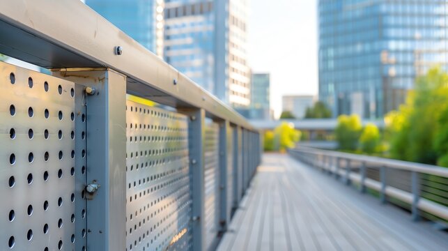 Modern architecture with geometric iron elements, Iron  Geometric  Modern, Industrial Geometry