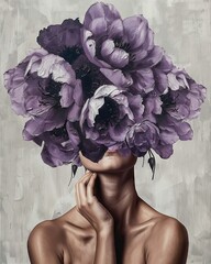 portrait of a woman with flowers
