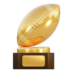 american football cup 3d icon illustration
