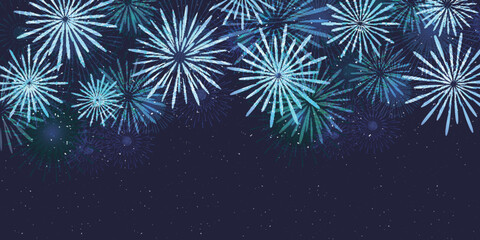 花火　夏祭り　風景　背景	