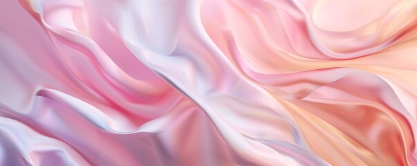 Obraz premium Abstract Pink and Orange Silk Drape