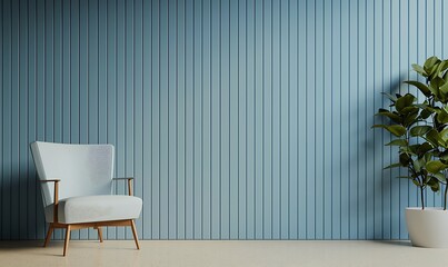 Armchair on Beige Floor Mockup