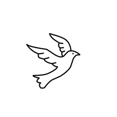 dove line icon