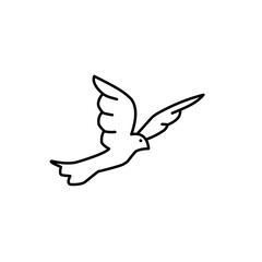 dove line icon