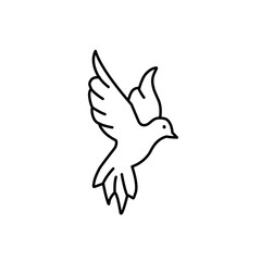 dove line icon